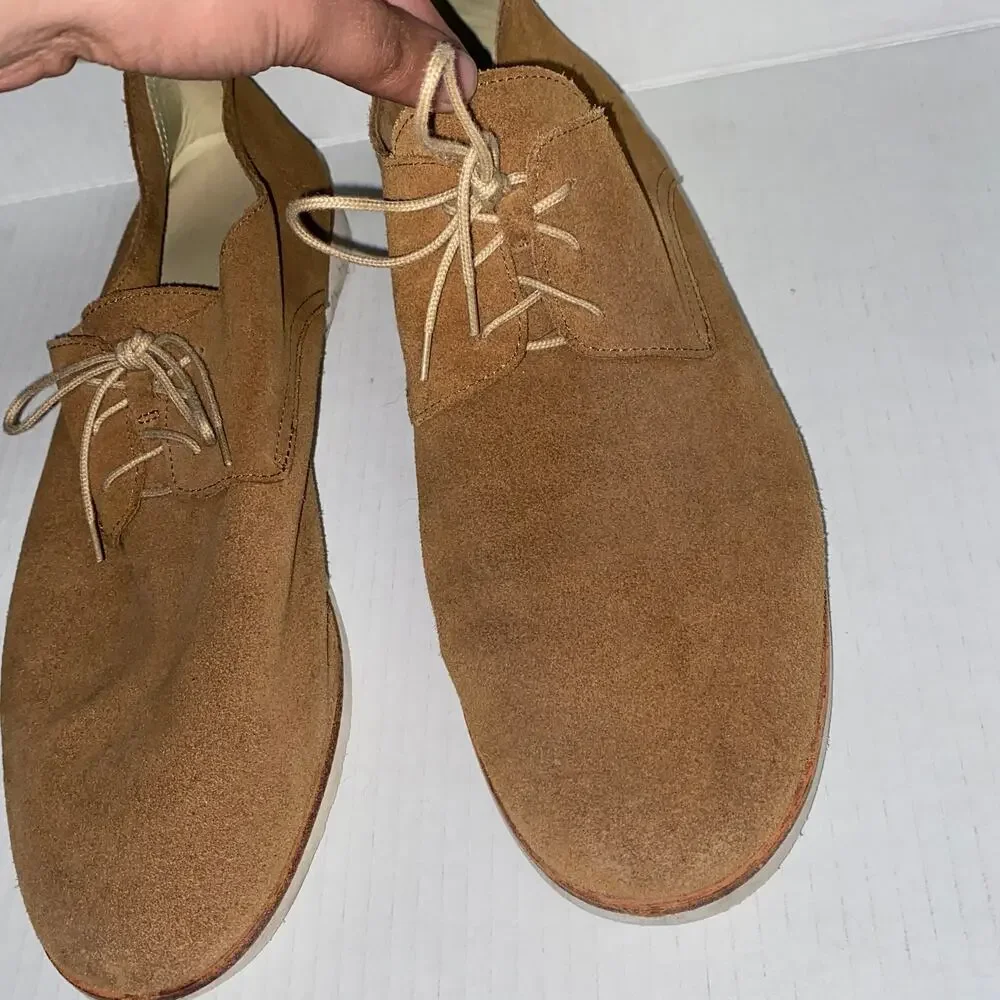 Nisolo Tobacco Brown Suede Lightweight Flex Derby Shoes Men's Size 11